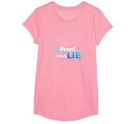 Prova o menzogna Data Geek Humor Codice Binario Fact Check Maglietta, Ragazze, Rosa, L