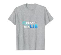 Prova o menzogna Data Geek Humor Codice Binario Fact Check Maglietta, Uomo, Grigio Melange, XXL