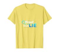 Prova o menzogna Data Geek Humor Codice Binario Fact Check Maglietta, Uomo, Limone, S
