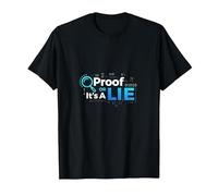 Prova o menzogna Data Geek Humor Codice Binario Fact Check Maglietta, Uomo, Nero, XL