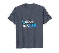 Prova o menzogna Data Geek Humor Codice Binario Fact Check Maglietta, Uomo, Pervinca, M