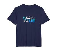 Prova o menzogna Data Geek Humor Codice Binario Fact Check Maglietta, Uomo Taglie Grandi, Navy, 4X Tall
