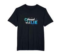 Prova o menzogna Data Geek Humor Codice Binario Fact Check Maglietta, Uomo Taglie Grandi, Nero, 3X Tall