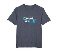 Prova o menzogna Data Geek Humor Codice Binario Fact Check Maglietta, Uomo Taglie Grandi, Pervinca, 6X Tall