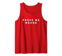 Prove Me Wrong - Minimal White Text Design (Red) Canotta