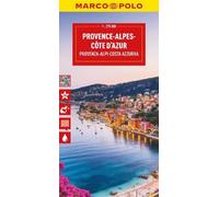 Provence, Alps, Cote d'Azur Marco Polo Map: Straßenkarte und Autokarte mit sehenswerten Strecken, Highlights und digitaler Erweiterung