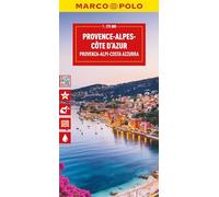 Provence, Alps, Cote d'Azur Marco Polo Map: Straßenkarte und Autokarte mit sehenswerten Strecken, Highlights und digitaler Erweiterung