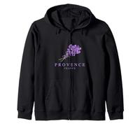 Provence Francia Souvenir Elegante Lavanda Floreale Grafica Felpa con Cappuccio