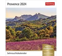 Provence Sehnsuchtskalender 2024. Foto-Kalender zum Aufstellen, mit 53 Postkarten zum Sammeln und verschicken. Dekorativer Tischkalender 2024. Auch ... Cartolina postale (Sehnsuchtskalender von