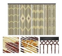 Provenza Da Appendere IN Legno Perline Porta Tendine Schermo 90 x 180cm Nuovo