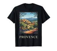 Provenza Francia Lavanda Campagna Retro Viaggio Maglietta