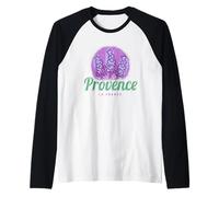 Provenza retrò Lavanda Costa Azzurra Francia Souvenir Maglia con Maniche Raglan