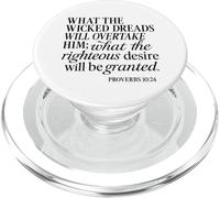 Proverbi 10 24 Ciò che malvagio teme il giusto desiderio Bibbia Dio PopSockets PopGrip per MagSafe