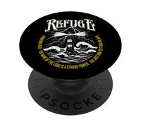 Proverbi 18 10 Il Nome del Signore è una Bibbia Torre Forte PopSockets PopGrip Adesivo