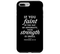 Proverbi 24:10 La tua forza è piccola Bibbia Versetto Fede Prega Custodia per iPhone 7 Plus/8 Plus