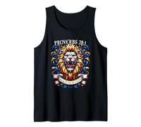 Proverbi 28:1 Verso della Bibbia Ispirazione Bold as a Lion Design Canotta
