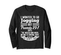 Proverbi 29:1 Divertente Jogging Corsa Maratona Allenamento Palestra Maglia a Manica