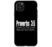 Proverbi 3-5 Fiducia nel Signore Versetto della Bibbia Cristiana Custodia per iPhone 11 Pro Max
