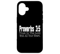 Proverbi 3-5 Fiducia nel Signore Versetto della Bibbia Cristiana Custodia per iPhone 16