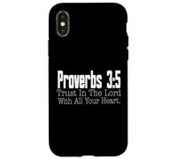 Proverbi 3-5 Fiducia nel Signore Versetto della Bibbia Cristiana Custodia per iPhone X/XS