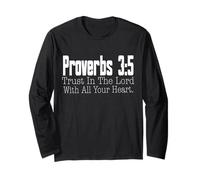 Proverbi 3-5 Fiducia nel Signore Versetto della Bibbia Cristiana Maglia a Manica