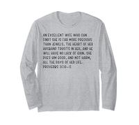 Proverbi 31:10-12 Una Moglie Eccellente Che può Trovare? Lei è lontana Maglia a Manica
