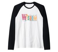 Proverbi 31:26 Lei Parla con Saggezza Colorata Maglia con Maniche Raglan