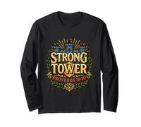 Proverbi forti della torre 18:10 Scrittura cristiana a colori Maglia a Manica