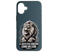 Proverbio 28:1 Spagnolo "El Justo Está Confiado Como un León" Custodia per iPhone 16 Plus