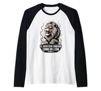 Proverbio 28:1 Spagnolo El Justo Está Confiado Como Un León Maglia con Maniche Raglan