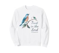 Proverbs 3:5 Trust in The Lord - Women Girls Bird (White) Felpa