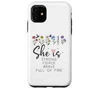 Proverbs 31 She is Strong Fierce Brave Full Fire Christian Custodia per iPhone 11