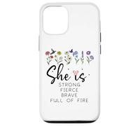 Proverbs 31 She is Strong Fierce Brave Full Fire Christian Custodia per iPhone 12/12 Pro
