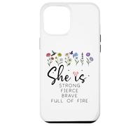 Proverbs 31 She is Strong Fierce Brave Full Fire Christian Custodia per iPhone 12 Pro Max