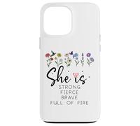 Proverbs 31 She is Strong Fierce Brave Full Fire Christian Custodia per iPhone 13 Pro Max