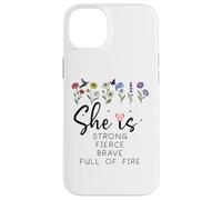 Proverbs 31 She is Strong Fierce Brave Full Fire Christian Custodia per iPhone 14 Plus