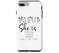 Proverbs 31 She is Strong Fierce Brave Full Fire Christian Custodia per iPhone 7 Plus/8 Plus