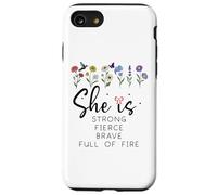 Proverbs 31 She is Strong Fierce Brave Full Fire Christian Custodia per iPhone SE (2020) / 7/8
