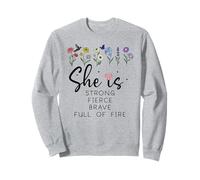 Proverbs 31 She is Strong Fierce Brave Full Fire Christian Felpa