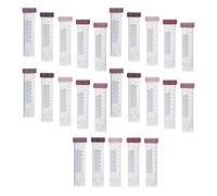 Provetta Conica da Centrifuga 50ml in Polipropilene Rosso 25 Pezzi | Graduazioni e Base Autoportante, con Tappo a Vite Sterile, per Conservazione e Preparazione Campioni