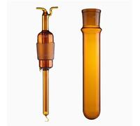 Provetta for test di corrosione in lamina d'argento - Diametro esterno 48 mm - Gancio in vetro for applicazioni di combustione a getto, 1 pz.