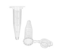 Provette da microcentrifuga, 1,5 ml, fiale in plastica trasparente graduata in polipropilene con tappo a scatto piatto, confezione da 500(1.5 ml)