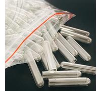 Provette for fermentazione in vetro borosilicato ad alto tenore di carbonio for microbiologia - Confezione da 100, 4/6/7/8×30 mm, resistenti agli agenti chimici(8mm x 30mm)
