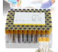 Provette Monouso Per Prelievo Di Sangue Sottovuoto Da 3 Ml/5 Ml/10 Ml, 100 Provette In Vetro Per Prelievo Di Sangue, Gel Di Separazione + Coagulante, Per Separazione Del Siero, Preparazione Prp,10ml
