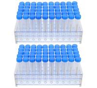 Provette per esperimenti da 100 pezzi, provette in plastica da 15 ml con 2 rack