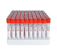Provette per raccolta del sangue, provette sottovuoto usa e getta, senza additivi, 3 ml/5 ml/10 ml, confezione da 100 per uso in laboratorio