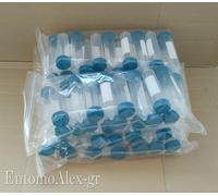 provette Polipropilene graduate 50ml x100 FONDO CONICO tappo vite tipo falcon