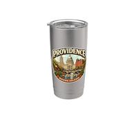 Providence, Rhode Island, souvenir, città, stato, capitale, vintage Bicchiere termico in acciaio inox doppia parete