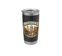 Providence, Rhode Island, souvenir, città, stato, capitale, vintage Bicchiere termico in acciaio inox doppia parete