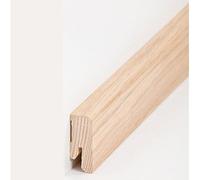 PROVISTON - Battiscopa impiallacciato in vero legno, 16 x 40 x 2500 mm, per incollare, clip, viti e chiodi, 25 metri, 10 pezzi